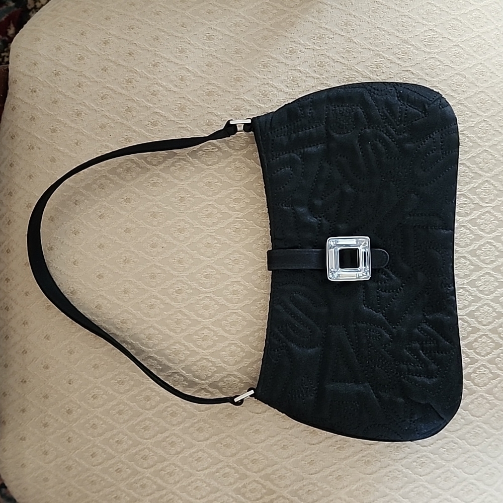 BEAUTIFUL ✨️ Swarovski quilted handbag - black - pre-owned